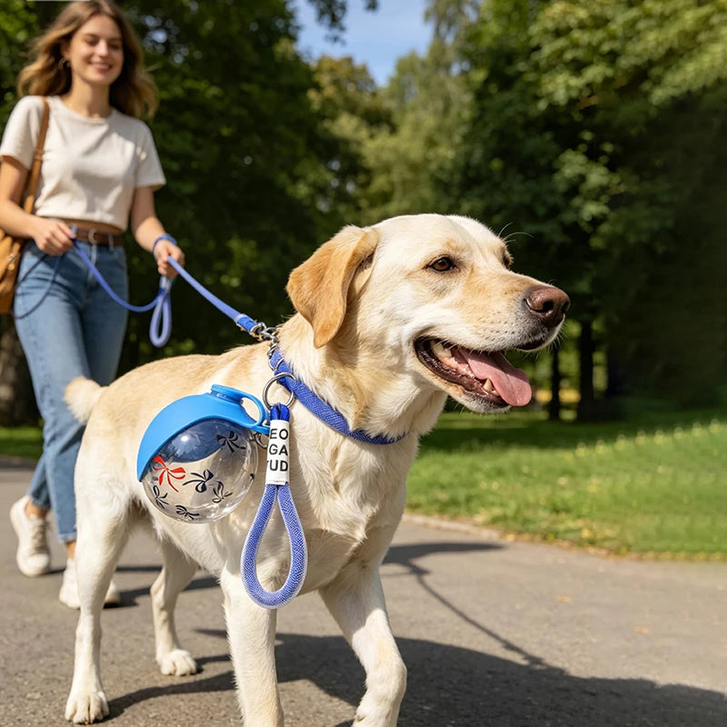2-in-1 Hunde-Wasserflasche mit Napf – 285ml Reise-Trinkflasche für Hunde